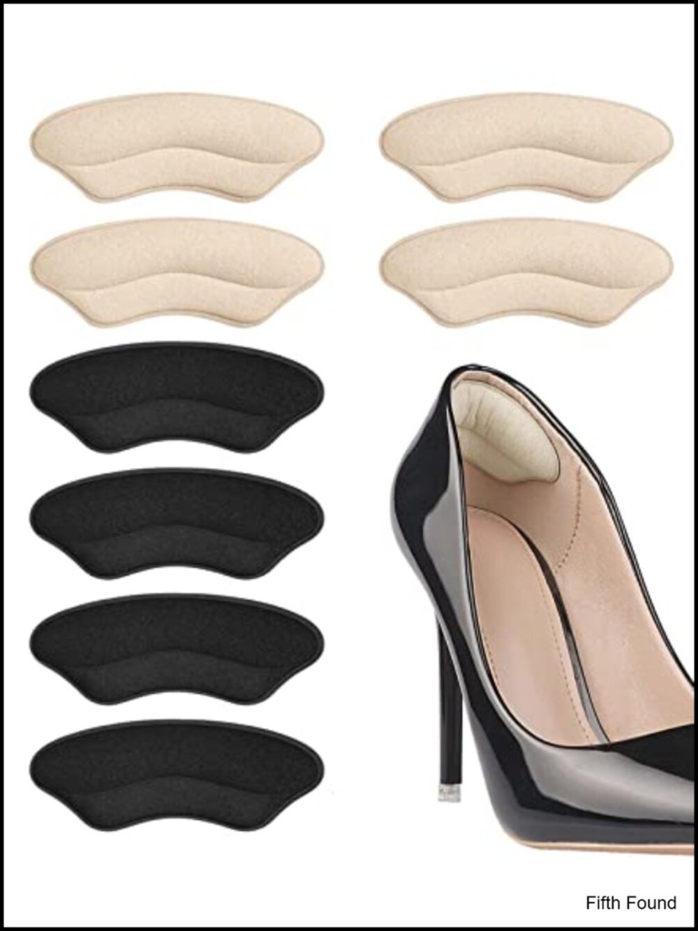 Suede Heel Grips for Loose Shoes - Heel Pads Prevent Blisters & Slipping